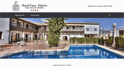 Desktop Screenshot of hotelpalaciosantacruz.com