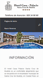 Mobile Screenshot of hotelpalaciosantacruz.com